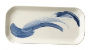 Royal Crown Derby Brushstroke Blue Sandwich / Sushi Tray