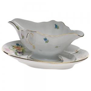 Herend Printemps Gravy Boat w / Fixed Stand