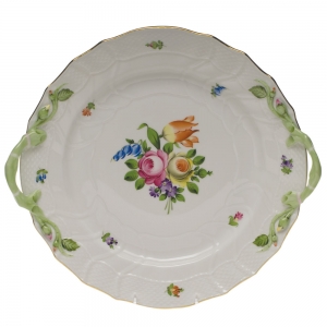 Herend Printemps Chop Plate w/Handles12"D