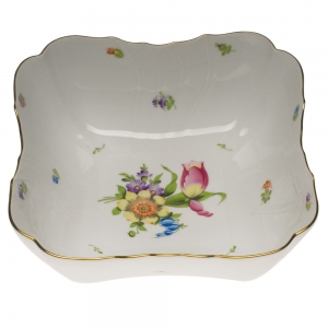 Herend Printemps Square Salad Bowl10"Sq