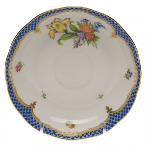 Herend Printemps Blue Border Mocha Saucer