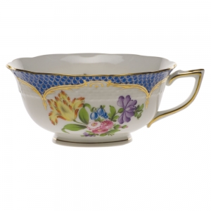 Herend Printemps Blue Border Tea Cup - Motif 06