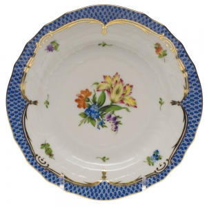 Herend Printemps Blue Border Bread & Butter Plate - 5