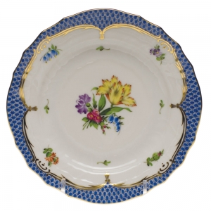 Herend Printemps Blue Border Bread & Butter Plate - 6