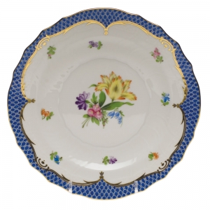 Herend Printemps Blue Border Salad Plate - Motif 06