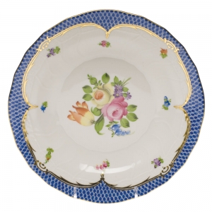 Herend Printemps Blue Border Dessert Plate - Motif 01