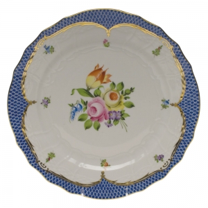 Herend Printemps Blue Border Service Plate - Motif 01