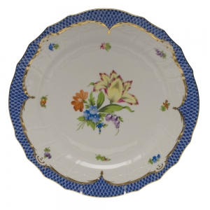 Herend Printemps Blue Border Service Plate - Motif 05