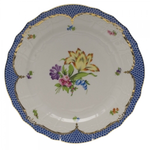 Herend Printemps Blue Border Service Plate - Motif 06