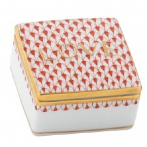 Herend LOVE Box Rust