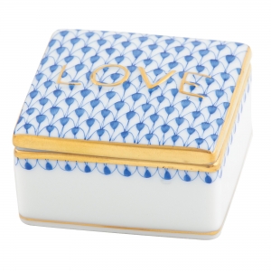 Herend LOVE Box Sapphire