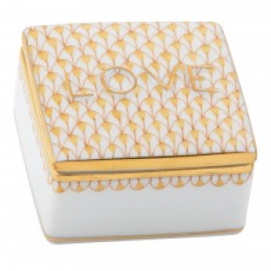 Herend LOVE Box Butterscotch