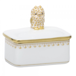 Herend Owl Box Yellow