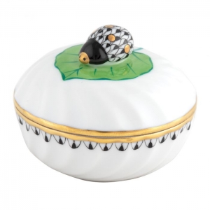 Herend Ladybug Box - Black