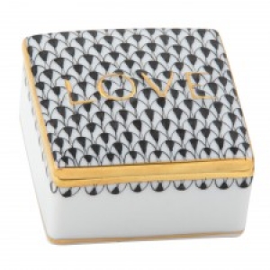 Herend LOVE Box Black