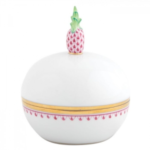 Herend Pineapple Box - Raspberry