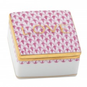 Herend LOVE Box Raspberry