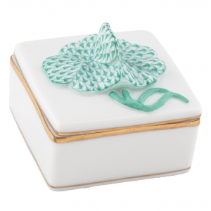Herend Clover Box - Green