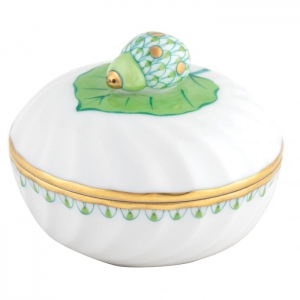 Herend Ladybug Box - Key Lime
