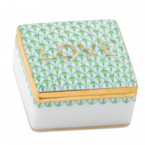 Herend LOVE Box Key Lime