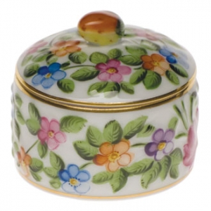 Herend Round Relief Box w/ Berry