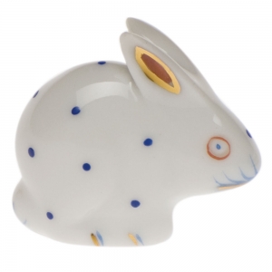 Herend Polka Dot Rabbit Blue