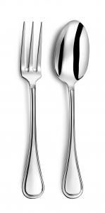 Couzon Lyrique Stainless Serving Fork + Serving Spoon Boxed Set