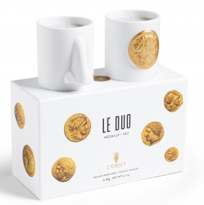 L'Objet Le Duo Gold Set: Medaille + Nez Candles - Small