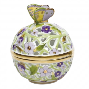 Herend Open Work Ball w/ Butterfly