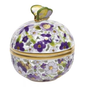 Herend Small Open Work Ball w/ Butterfly