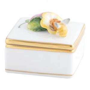 Herend Square Box with Honey Bee
