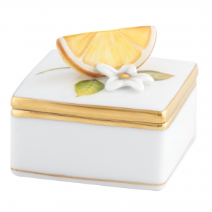 Herend Square Box with Orange