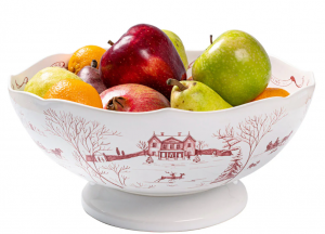 Juliska Country Estate Winter Frolic Ruby Centerpiece Bowl - 13"