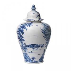 Juliska Country Estate Delft Blue Tall Lidded Ginger Jar - Grounds