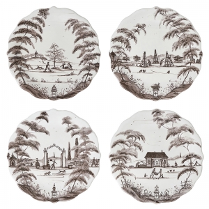 Juliska Country Estate Flint Party Plate Assorted Set  /4
