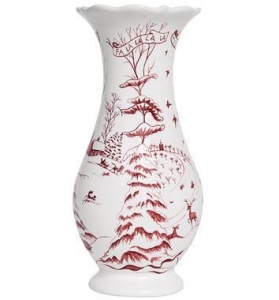 Juliska Country Estate Winter Frolic Ruby Vase - 9"