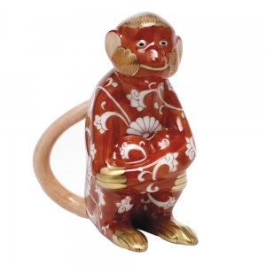 Herend Chrysanthemum Orange Monkey