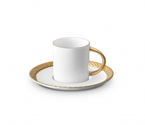 L'Objet Corde Gold Espresso Cup + Saucer