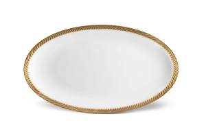 L'Objet Corde Gold Oval Platter Large