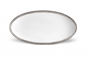 L'Objet Corde Platinum Oval Platter Small