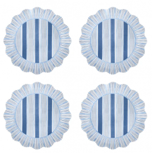 Juliska Cabana Stripe Ocean Melamine Dessert/Salad Plate - Set/4