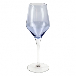 Vietri Contessa Blue Wine Glass