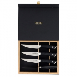 Vietri Coltelli Black Steak Knives - Set of 4