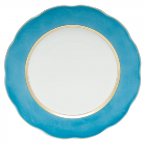 Herend Silk Ribbon Service Plate - Turquoise