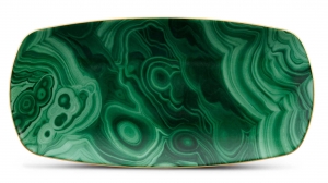 L'Objet Malachite Rectangular Tray - Medium