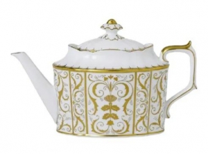 Royal Crown Derby Darley Abbey White Teapot Large - 43oz