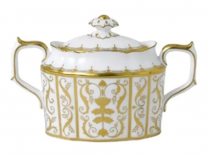 Royal Crown Derby Darley Abbey White Covered Sugar Large