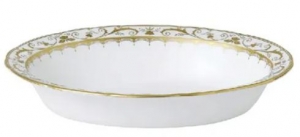 Royal Crown Derby Darley Abbey White Open Vegetable Dish