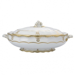 Royal Crown Derby Elizabeth Gold Covered Vegetable Dish