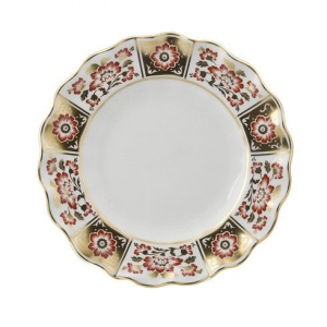 Royal Crown Derby Derby Panel Red Fluted Dessert Plate